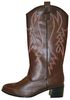 Adult Brown Cowboy Boots Reverse Image